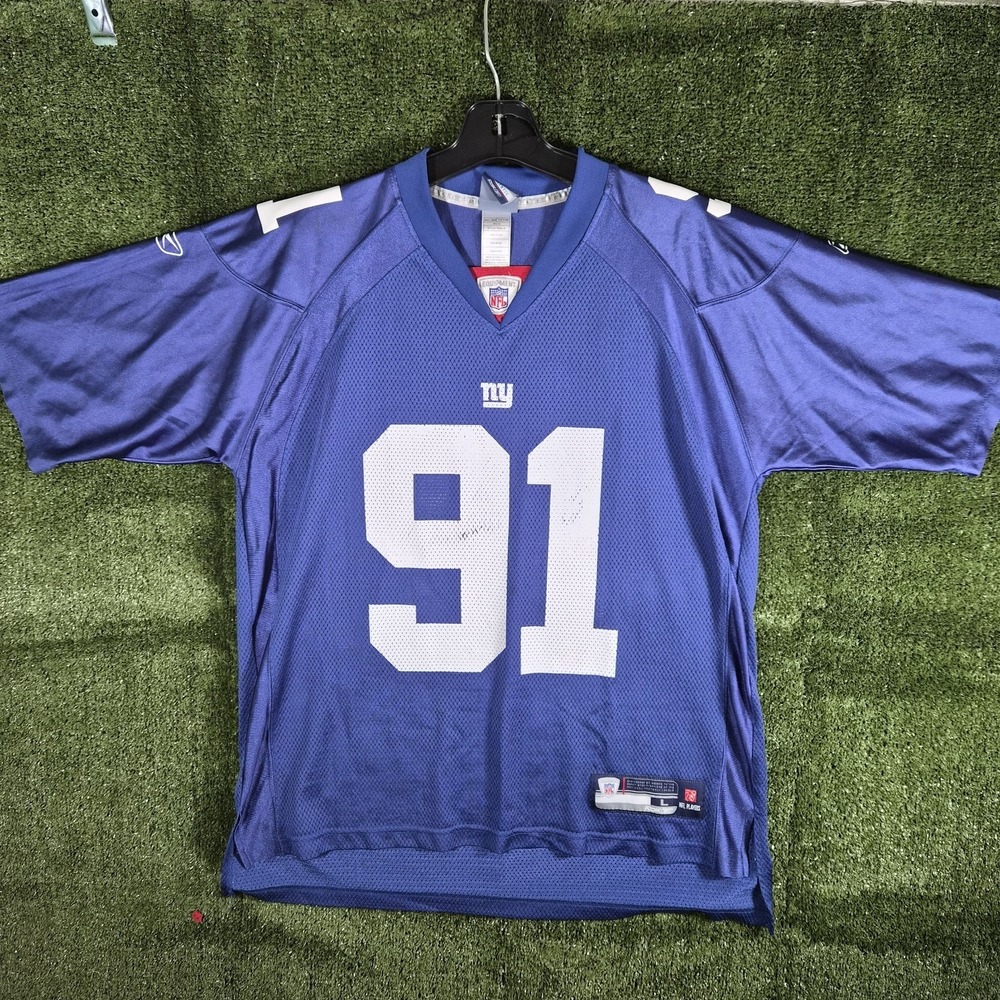 Reebok Authentic New York Giants Justin Tuck #91 NFL Equipment Jersey Men's L